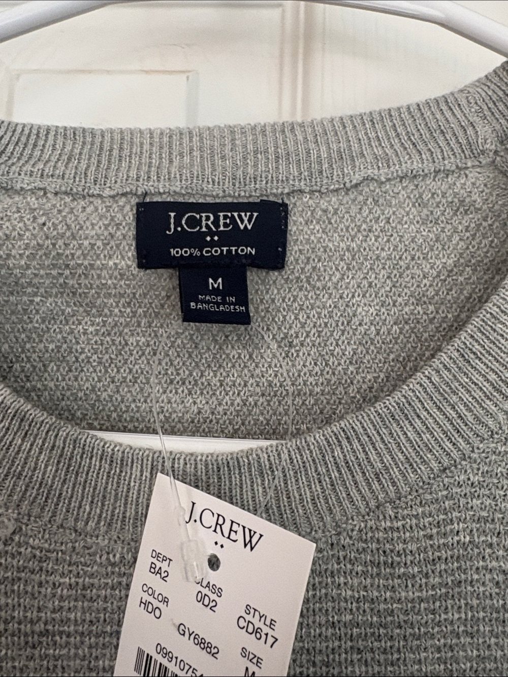 J. Crew Men’s Light Gray Crewneck Sweater - Picture 2 of 6